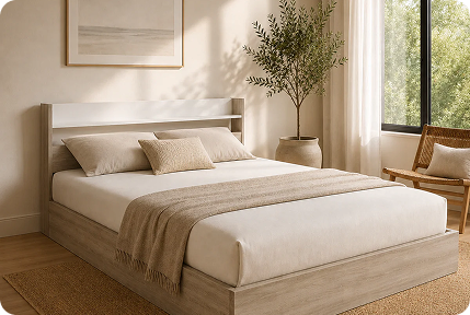 One Queen Bed rectangle 4